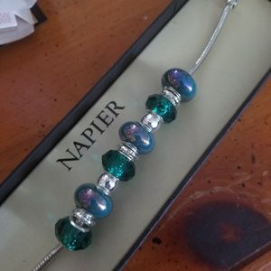 Blue and Green Beaded Bracelet